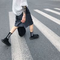 WOOG2005冰丝西裤男潮流韩版宽松休闲五分裤夏季薄款速干男士短