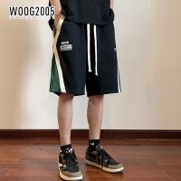 WOOG2005潮牌条纹篮球短裤男夏季休闲运动裤ins潮宽松过膝大裤衩