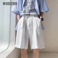 WOOG2005港风文艺ins短裤男夏季韩版宽松五分裤休闲西裤百搭中裤