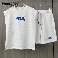 WOOG2005华夫格篮球服套装男夏季高级感冰丝无袖背心跑步运动短裤