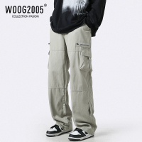 WOOG2005西海岸美式裤子高街潮ins日系cityboy工装裤男士休闲裤夏