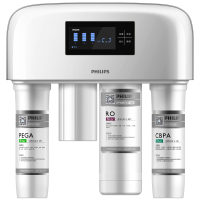 飞利浦(PHILIPS)家用净水器 5级过滤 智能屏显示 双重防漏保护 高效反渗透净水机WP4174/01