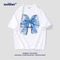PANDIST国潮甜辣风新款情侣装100%纯棉短袖t恤2022小众设计感上衣