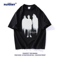 PANDIST潮酷系小众设计感涂鸦印花短袖t恤情侣装夏季宽松百搭上衣