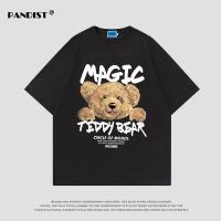 PANDIST日系宽松百搭短袖上衣2022年新款男装100%纯棉潮流T恤