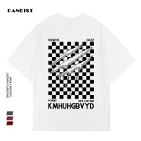 PANDIST夏季新款纯棉短袖男士t恤港风宽松韩版ins原宿风衣服潮