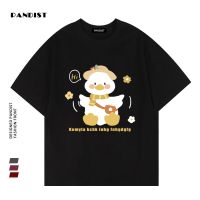 PANDIST夏季新款纯棉男生学生t恤男短袖衫休闲港风青少年宽松ins