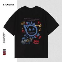 PANDIST夏季新款纯棉短袖T恤男潮流宽松韩版印花百搭打底衫上衣潮