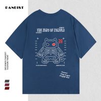 PANDIST夏季新款纯棉卡通图案字母休闲宽松短袖T恤男女情侣