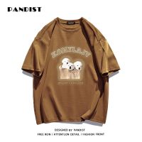 PANDIST夏季新款纯棉韩版宽松款慵懒风男女休闲中长款ins上衣潮