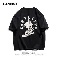 PANDIST夏季新款纯棉男女装个性印花t恤韩版宽松ins风短袖上衣潮