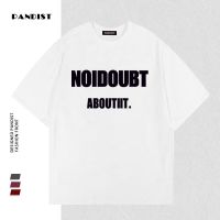 PANDIST夏季新款纯棉字母短袖t恤男女潮流宽松休闲百搭打底上衣服