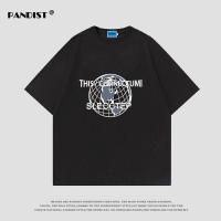 PANDIST美式复古ins潮流百搭上衣100%纯棉2022夏季新品上新男装