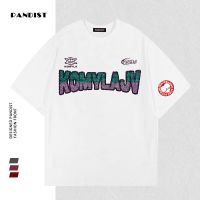 PANDIST夏季新款纯棉短袖百搭小众街头字母印花男女学生潮流显瘦