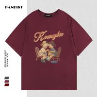 PANDIST夏季新款纯棉短袖男女港风休闲宽松时尚ins原宿风潮流体恤