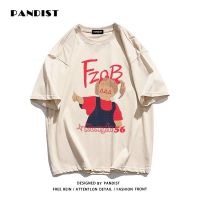 PANDIST夏季新款纯棉潮流学生印花字母短袖t恤男女装韩版百搭上衣