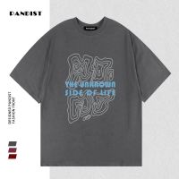 PANDIST夏季新款纯棉短袖男简约韩版宽松T恤女学生大码潮流上衣服