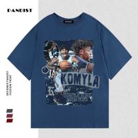 PANDIST夏季新款纯棉美式复古篮球休闲百搭短袖男女韩版宽松显瘦
