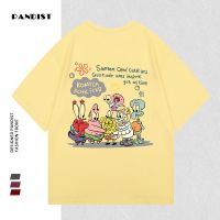 PANDIST夏季新款纯棉美式复古卡通短袖男女学生百搭时尚显瘦T恤