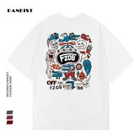 PANDIST夏季新款纯棉短袖t恤男ins潮流港风宽松韩版上衣内搭打底