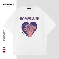 PANDIST夏季新款纯棉小众高级感韩版印花短袖男女宽松休闲T恤