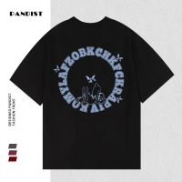 PANDIST夏季新款纯棉街头复古美式T恤男女百搭宽松短袖情侣款