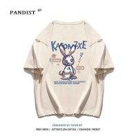 2022新款宽松短袖男女学生韩版兔子印花时尚上衣设计感小众ins潮