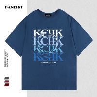 PANDIST夏季新款纯棉男女T恤宽松时尚扭曲印花原宿风圆领上衣