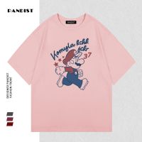 PANDIST夏季新款纯棉圆领短袖t恤男女宽松体恤洋气百搭印花上衣