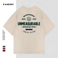 PANDIST夏季新款纯棉字母印花短袖T恤男女港风潮牌宽松情侣上衣