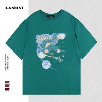 PANDIST夏季新款纯棉短袖t恤男女学生个性艺术印花宽松圆领气质