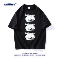 PANDIST潮牌街头丧系纯棉短袖T恤2022年新款宽松百搭情侣装上衣