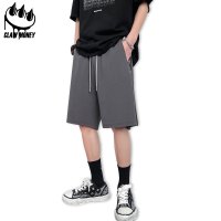 CLAW MONEY休闲短裤男宽松百搭阔腿五分裤港风侧边条纹潮牌运动裤