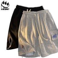CLAW MONEY休闲短裤男港风潮牌阔腿五分裤口袋束脚运动裤韩版百搭