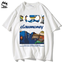 Claw Money短袖T恤男夏季纯棉情侣圆领时尚潮流印花百搭休闲男装