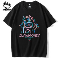 Claw money短袖t恤男士纯棉宽松潮牌半袖圆领时尚百搭男装打底衫T