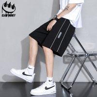 CLAW MONEY短裤男夏季潮牌宽松阔腿中裤美式直筒休闲百搭运动裤子