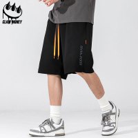 CLAW MONEY华夫格短裤男夏季潮牌宽松直筒五分裤抽绳运动休闲裤子