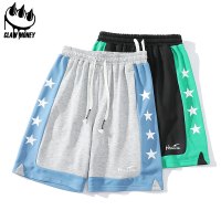 CLAW MONEY 短裤男夏季潮牌美式直筒运动裤抽绳宽松百搭五分裤子