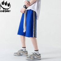 Claw money克莱因蓝短裤男士高街潮牌五分裤夏季休闲运动篮球裤子