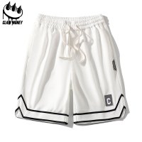 CLAW MONEY运动短裤男夏季潮牌阔腿休闲中裤宽松青年篮球五分裤子