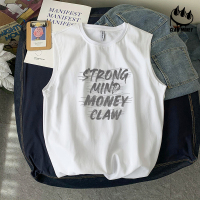 Claw money潮牌美式帅气纯棉背心男夏季运动篮球无袖T恤学生坎肩