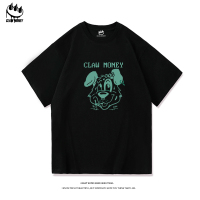 CLAW MONEY短袖t恤男夏季潮牌宽松圆领印花上衣ins休闲半袖体恤