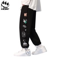 CLAW MONEY休闲裤男士2022夏季潮牌青年百搭运动裤子宽松束脚卫裤