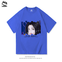 Clawmoney潮流宽松体恤夏季薄款内搭短袖T恤男士休闲印花五分袖潮