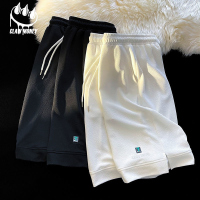 Claw money开叉冰丝短裤男夏季薄款潮牌五分中裤宽松休闲运动裤子