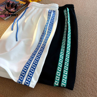 Claw money爱心短裤男夏季设计感小众运动五分裤子ins潮牌直筒裤