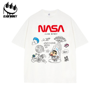 Claw money纯棉T恤男夏季潮流男装2022新款宽松半袖上衣卡通体恤