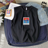 Claw money纯棉运动背心男夏季潮牌宽松无袖T恤学生篮球健身坎肩