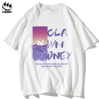 Claw Money短袖T恤男夏季纯棉情侣圆领时尚潮流印花百搭休闲男装